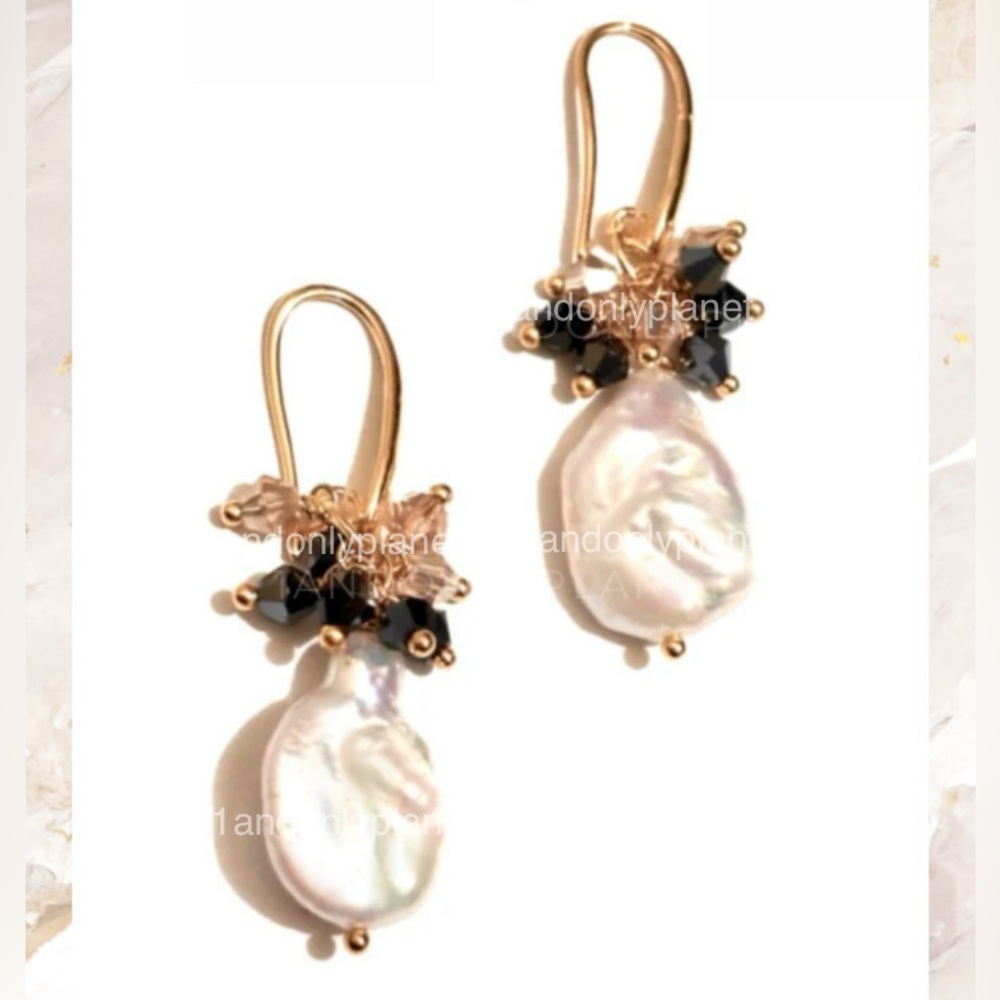 NEW Genuine Fresh Water Pearl Statement Drop Earrings